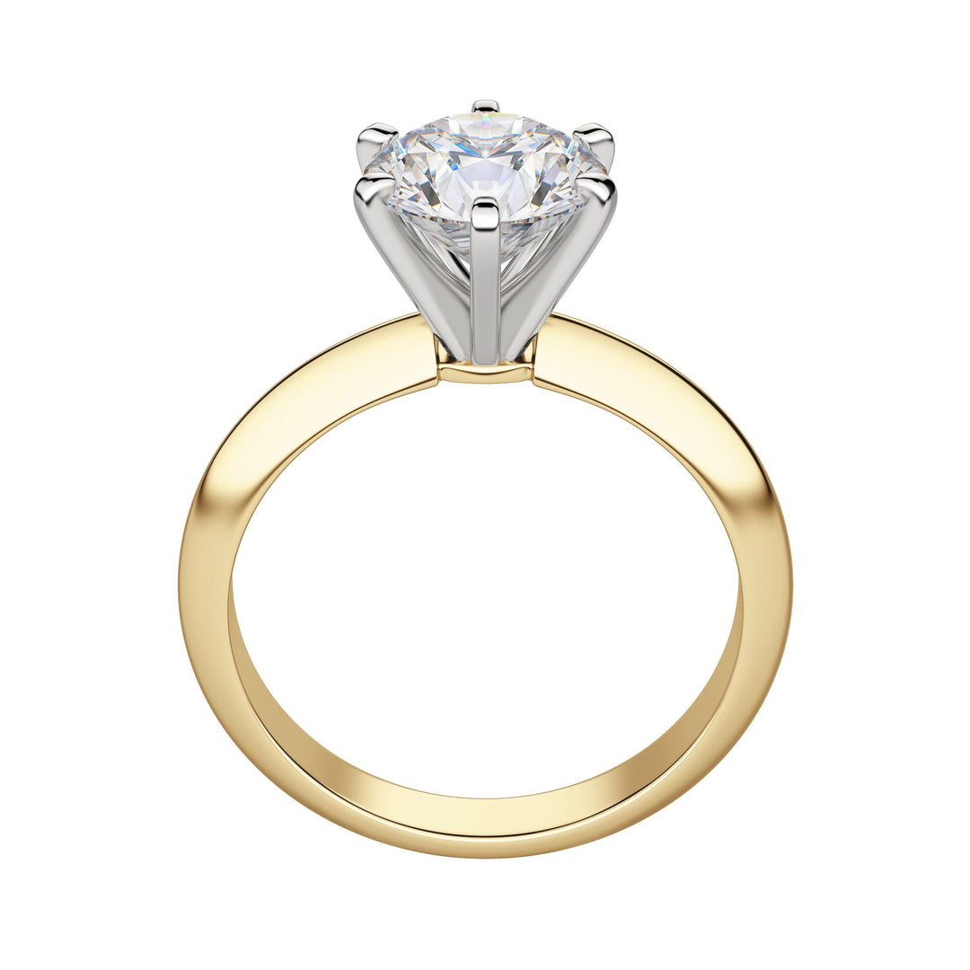 ISLE KNIFE-EDGE 6-PRONG ROUND CUT MOISSANITE ENGAGEMENT RING