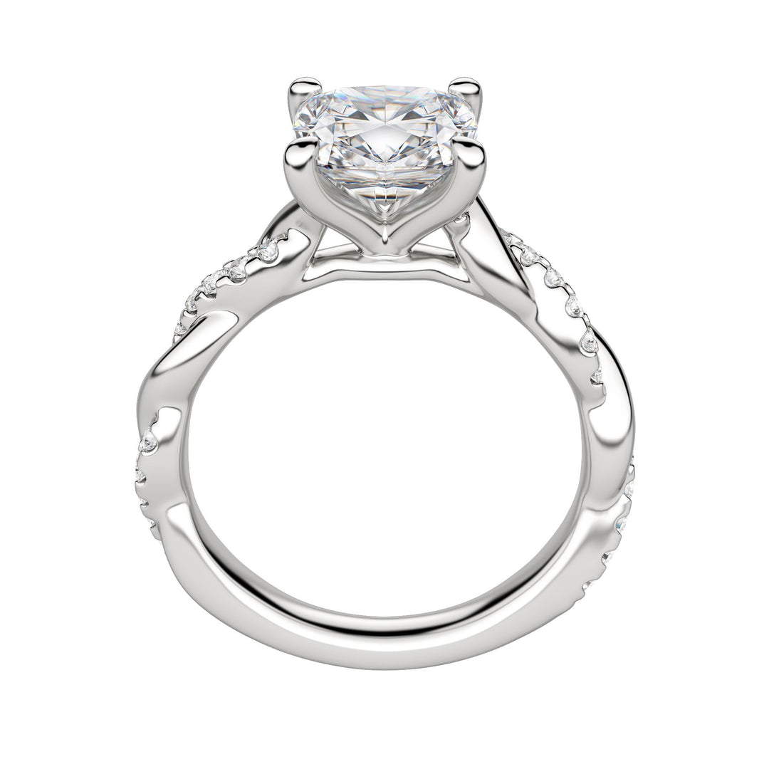 LILT CUSHION CUT MOISSANITE ENGAGEMENT RING