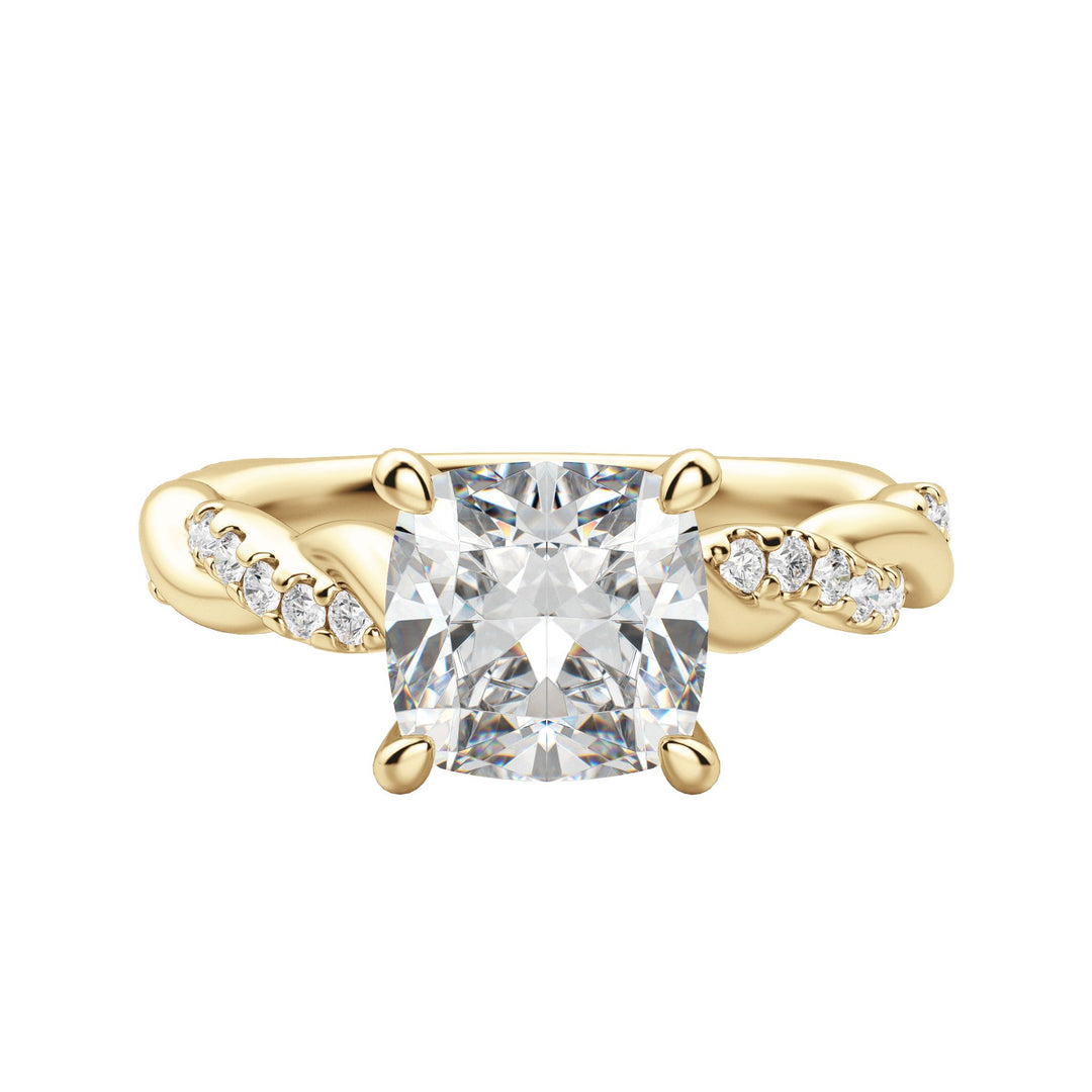 LILT CUSHION CUT MOISSANITE ENGAGEMENT RING