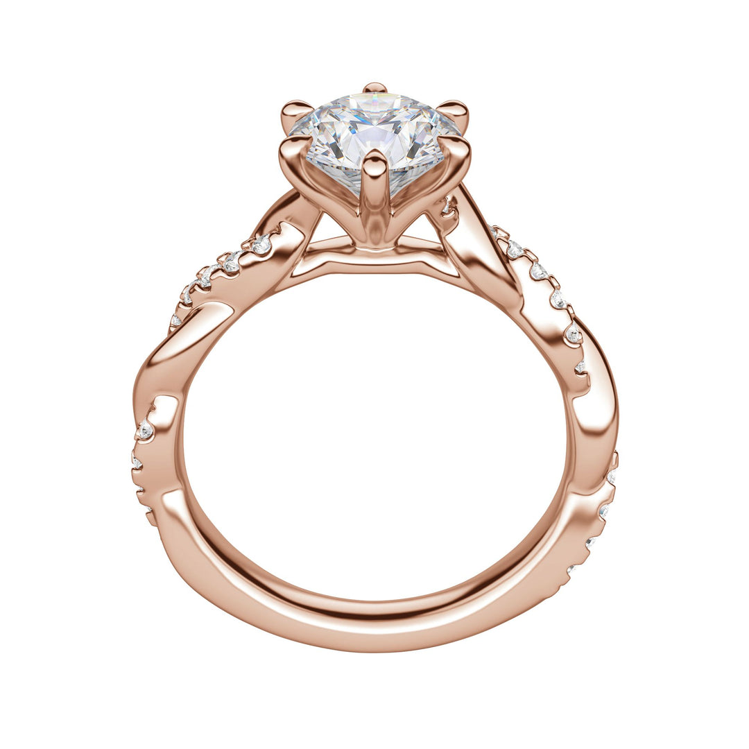 LILT ROUND CUT MOISSANITE ENGAGEMENT RING