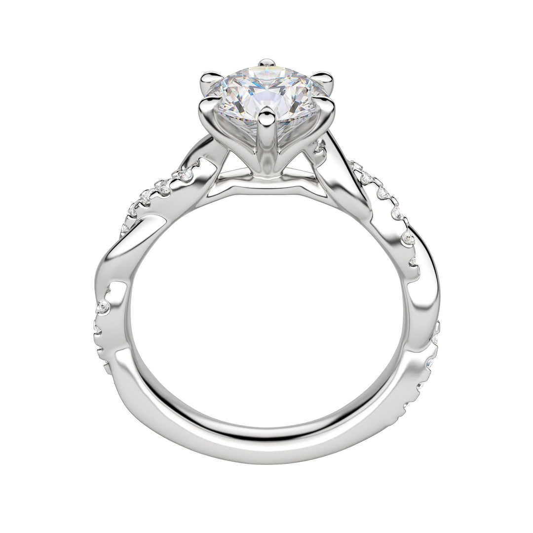 LILT ROUND CUT MOISSANITE ENGAGEMENT RING