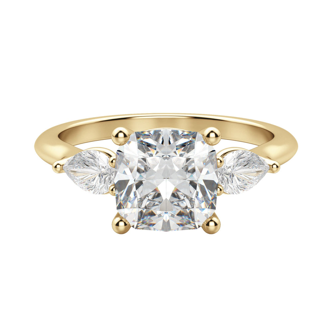 LILY CLASSIC CUSHION CUT MOISSANITE ENGAGEMENT RING