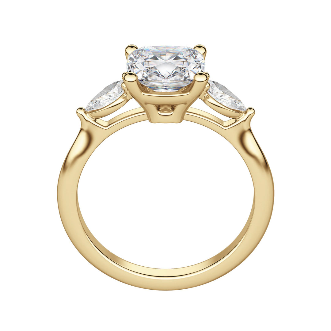 LILY CLASSIC CUSHION CUT MOISSANITE ENGAGEMENT RING