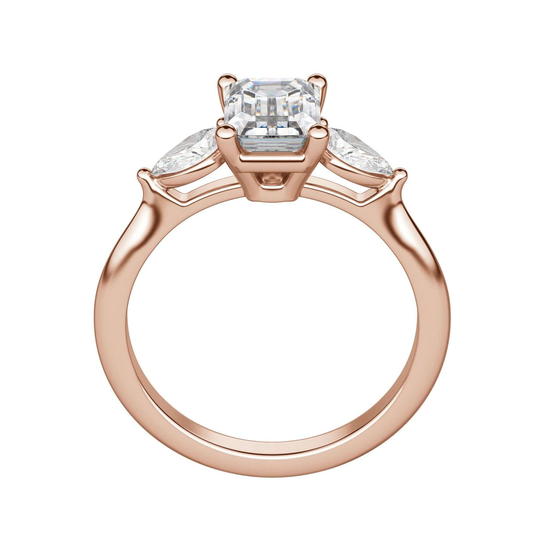 LILY CLASSIC EMERALD CUT MOISSANITE ENGAGEMENT RING