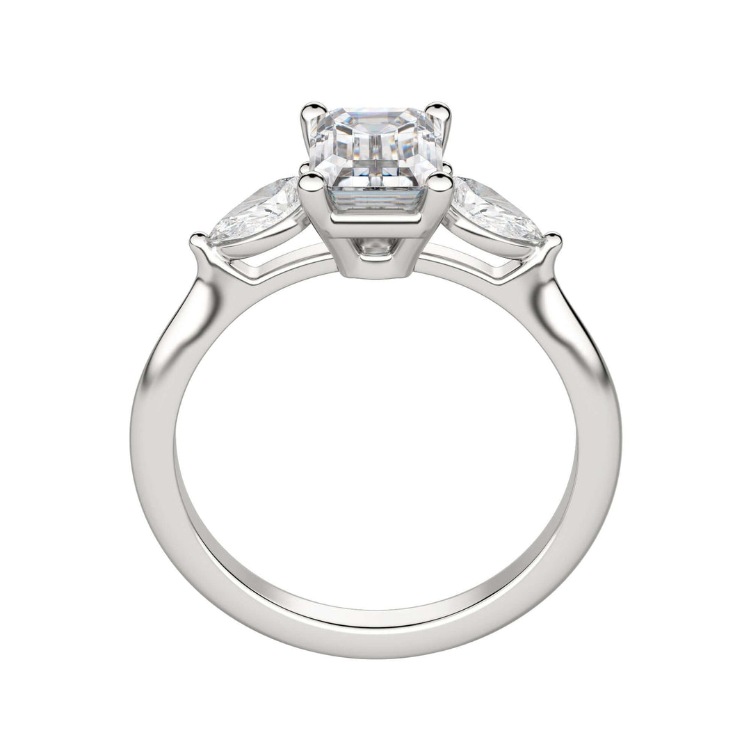 LILY CLASSIC EMERALD CUT MOISSANITE ENGAGEMENT RING