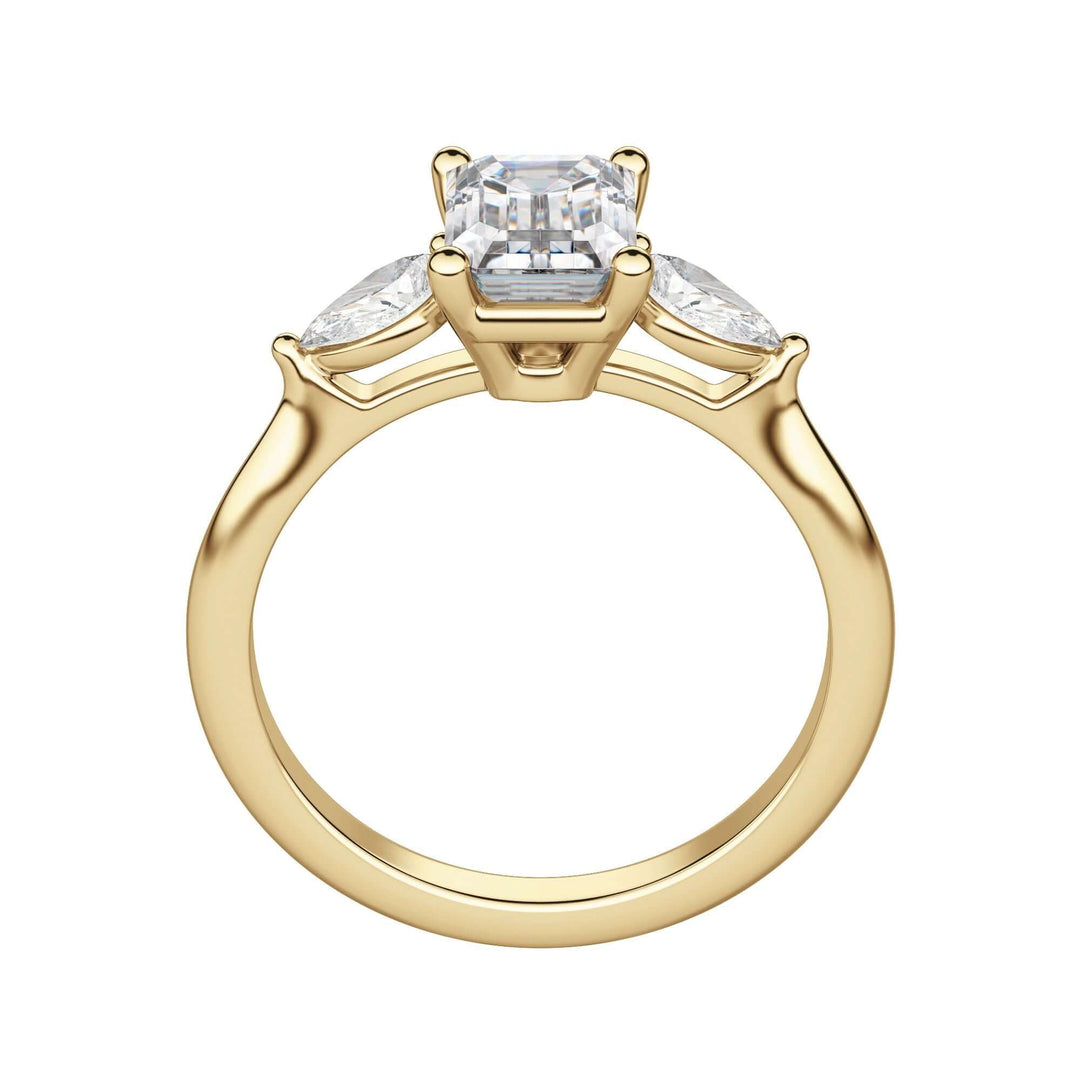 LILY CLASSIC EMERALD CUT MOISSANITE ENGAGEMENT RING