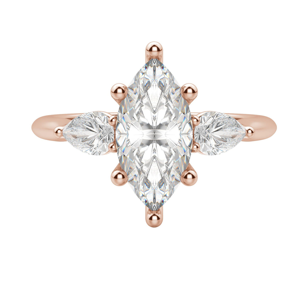 LILY CLASSIC MARQUISE CUT MOISSANITE ENGAGEMENT RING