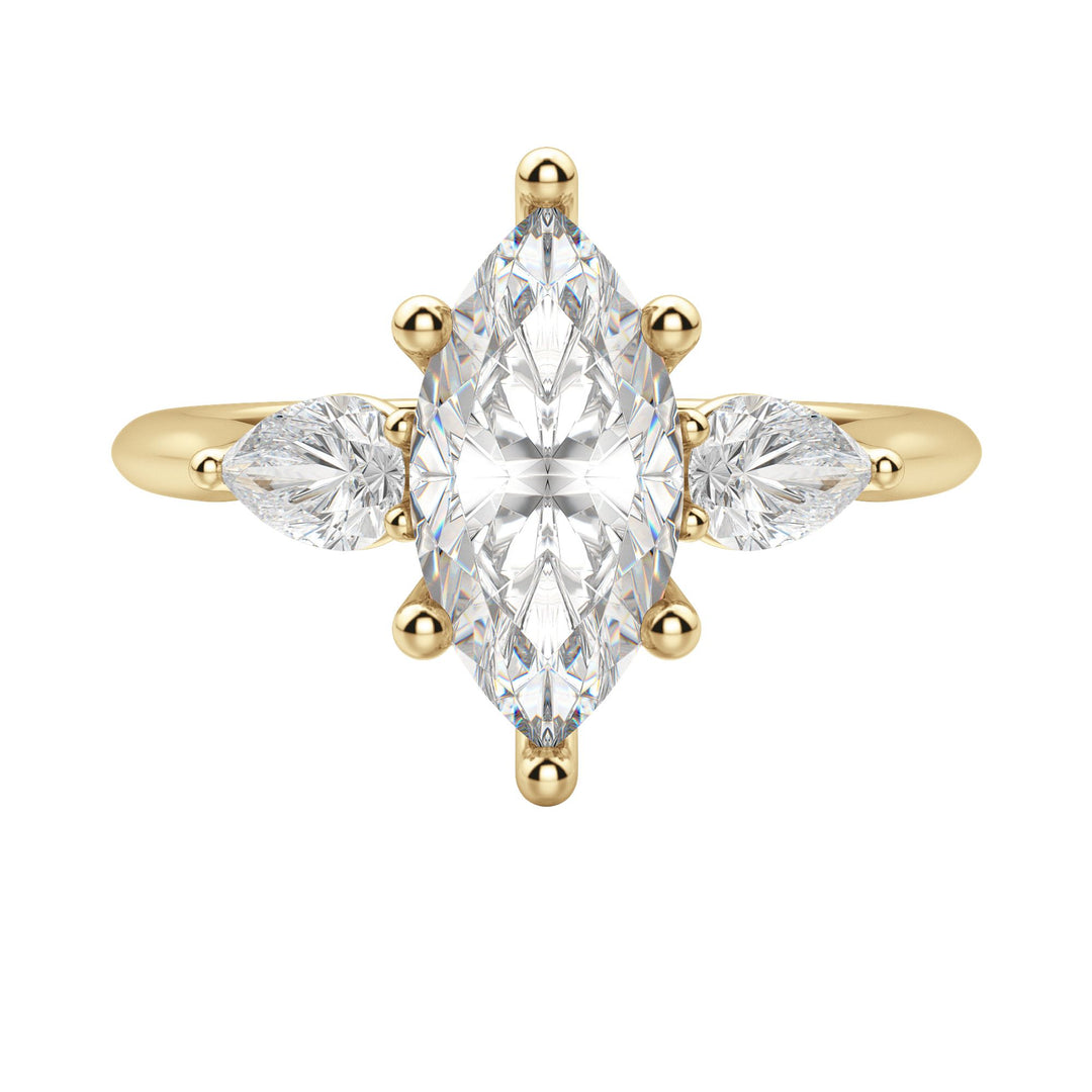 LILY CLASSIC MARQUISE CUT MOISSANITE ENGAGEMENT RING