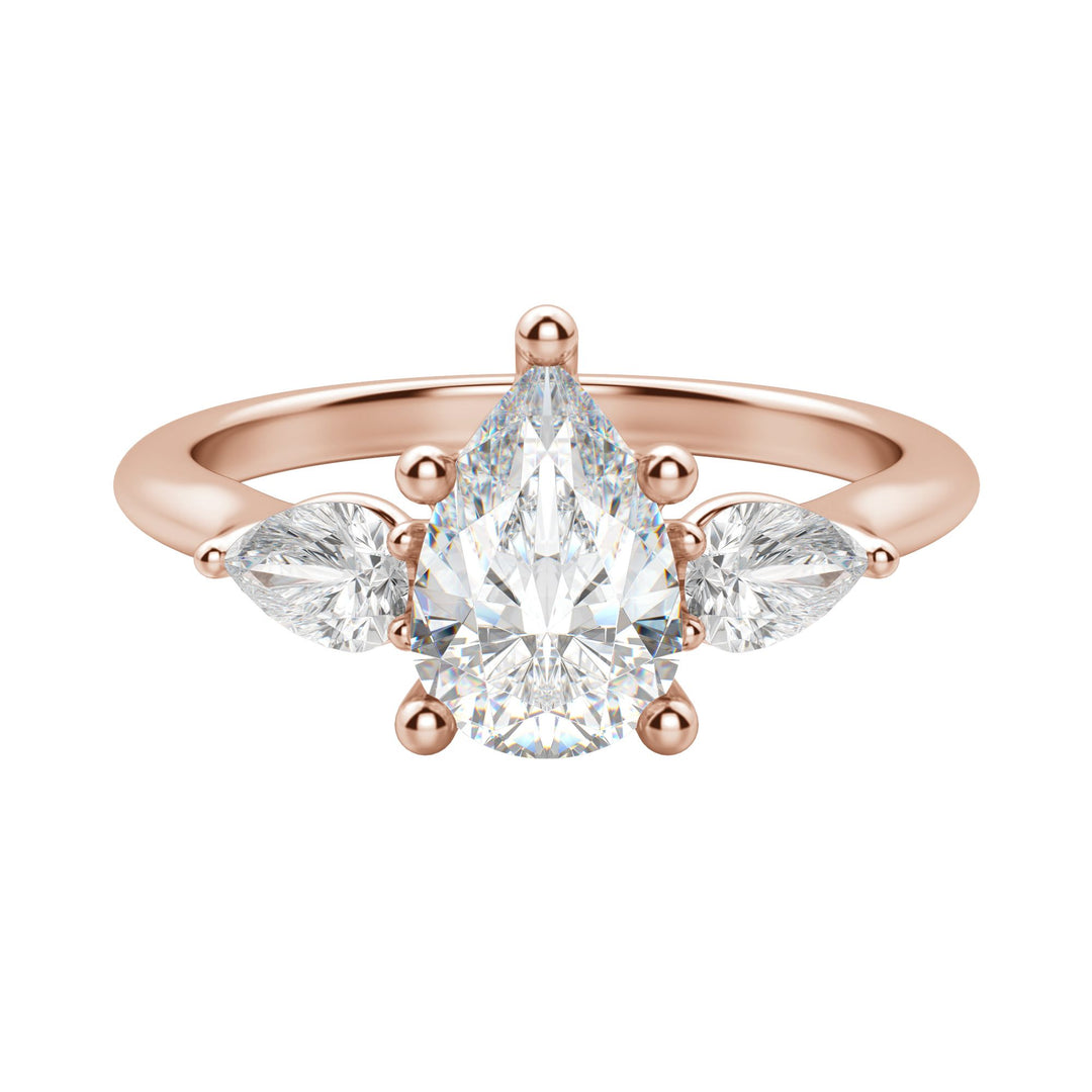 LILY CLASSIC PEAR CUT MOISSANITE ENGAGEMENT RING