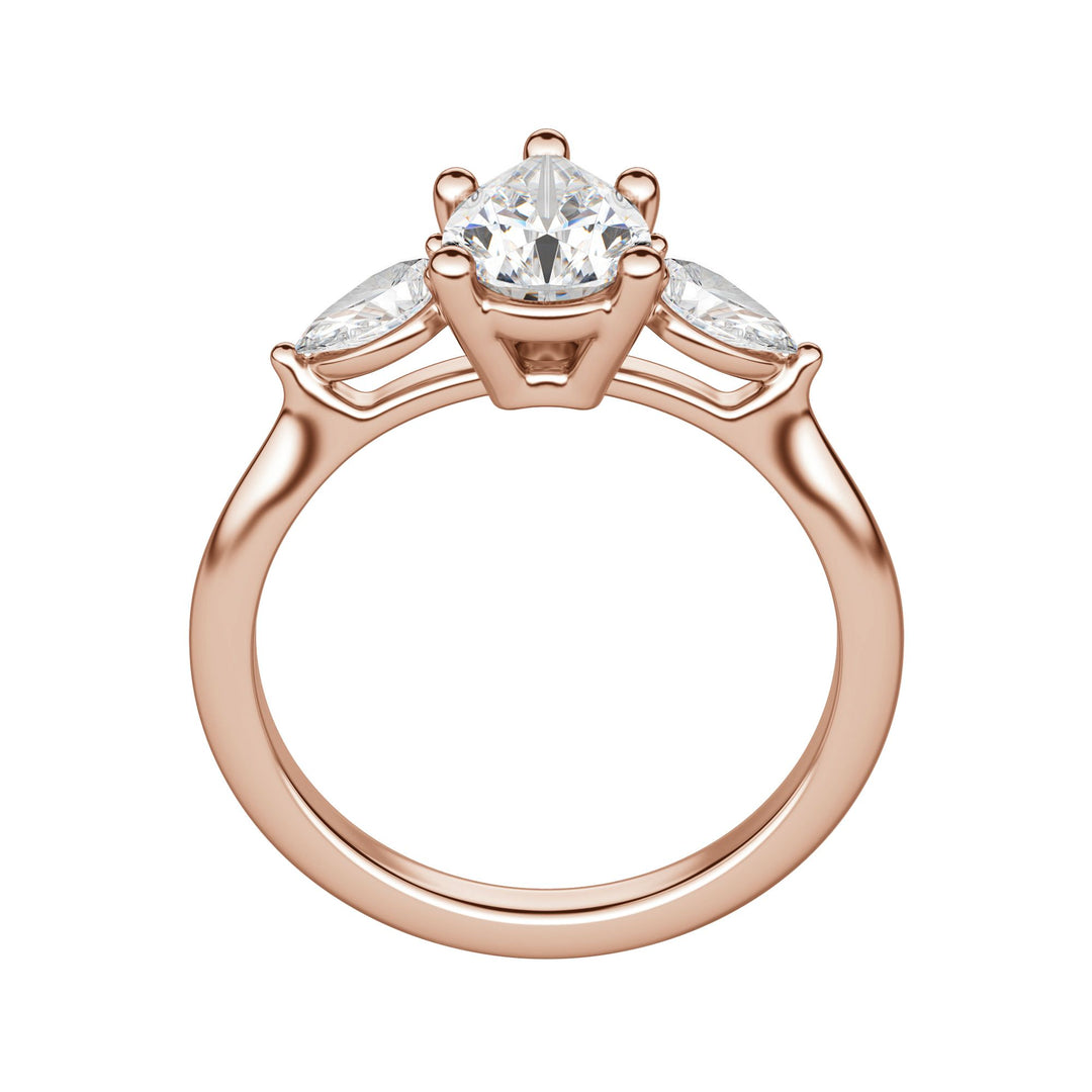 LILY CLASSIC PEAR CUT MOISSANITE ENGAGEMENT RING