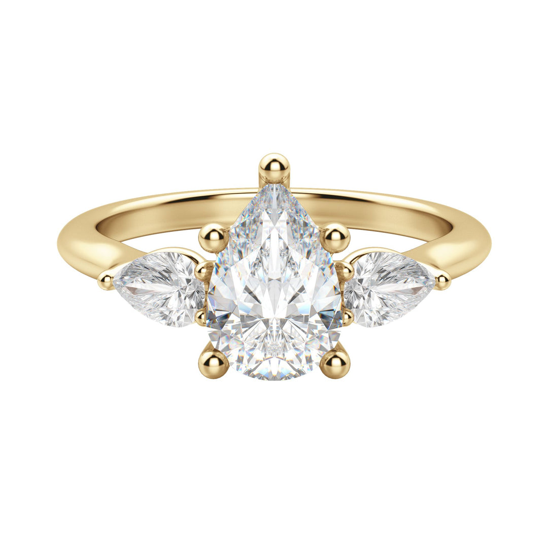 LILY CLASSIC PEAR CUT MOISSANITE ENGAGEMENT RING