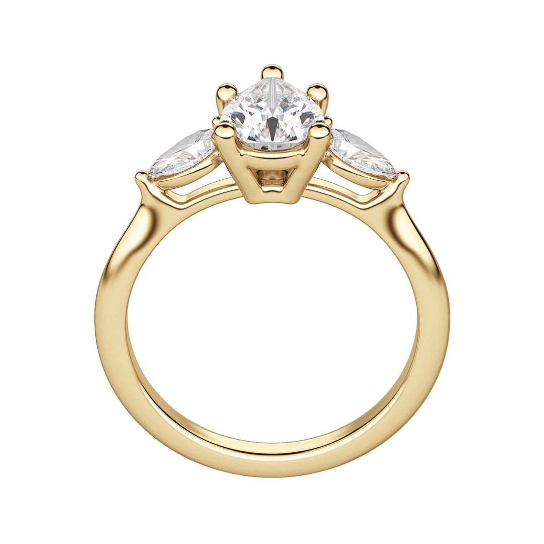 LILY CLASSIC PEAR CUT MOISSANITE ENGAGEMENT RING