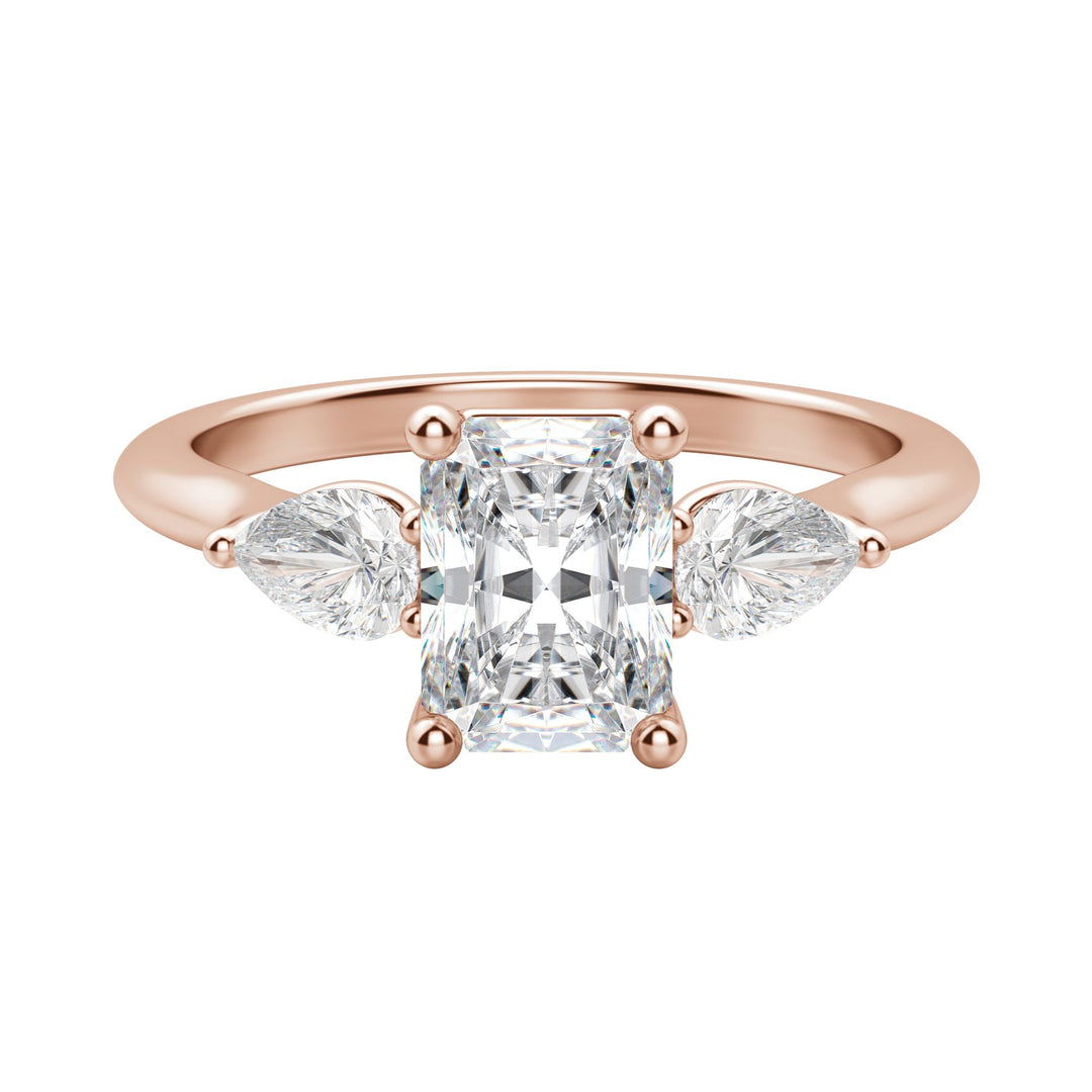 LILY CLASSIC RADIANT CUT MOISSANITE ENGAGEMENT RING