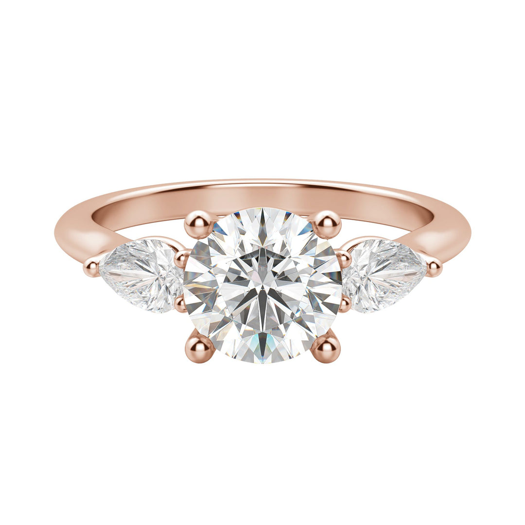 LILY CLASSIC ROUND CUT MOISSANITE ENGAGEMENT RING