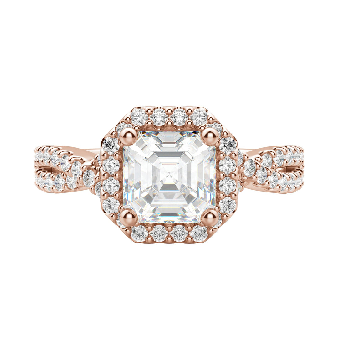 LUSH ASSCHER CUT MOISSANITE ENGAGEMENT RING