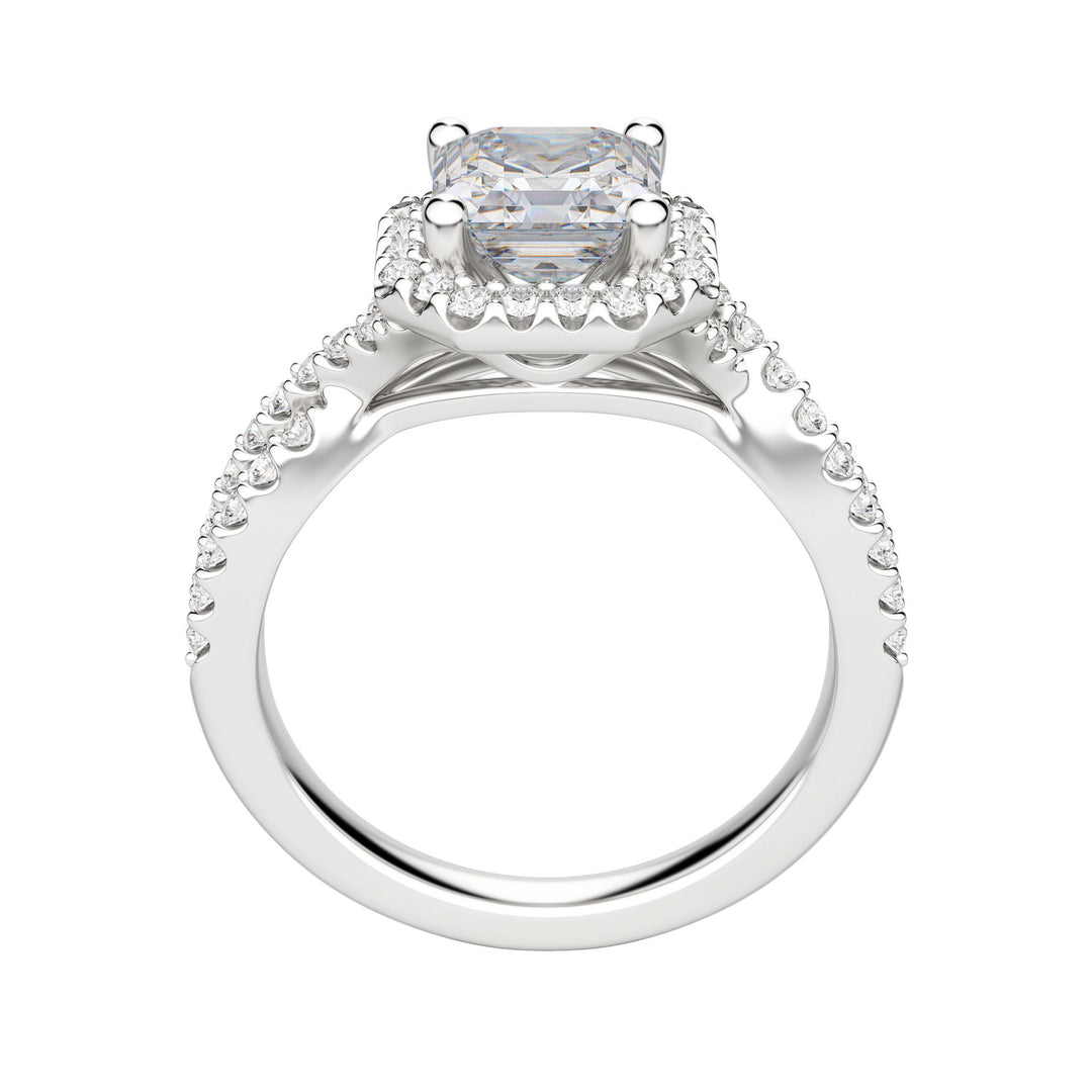 LUSH ASSCHER CUT MOISSANITE ENGAGEMENT RING