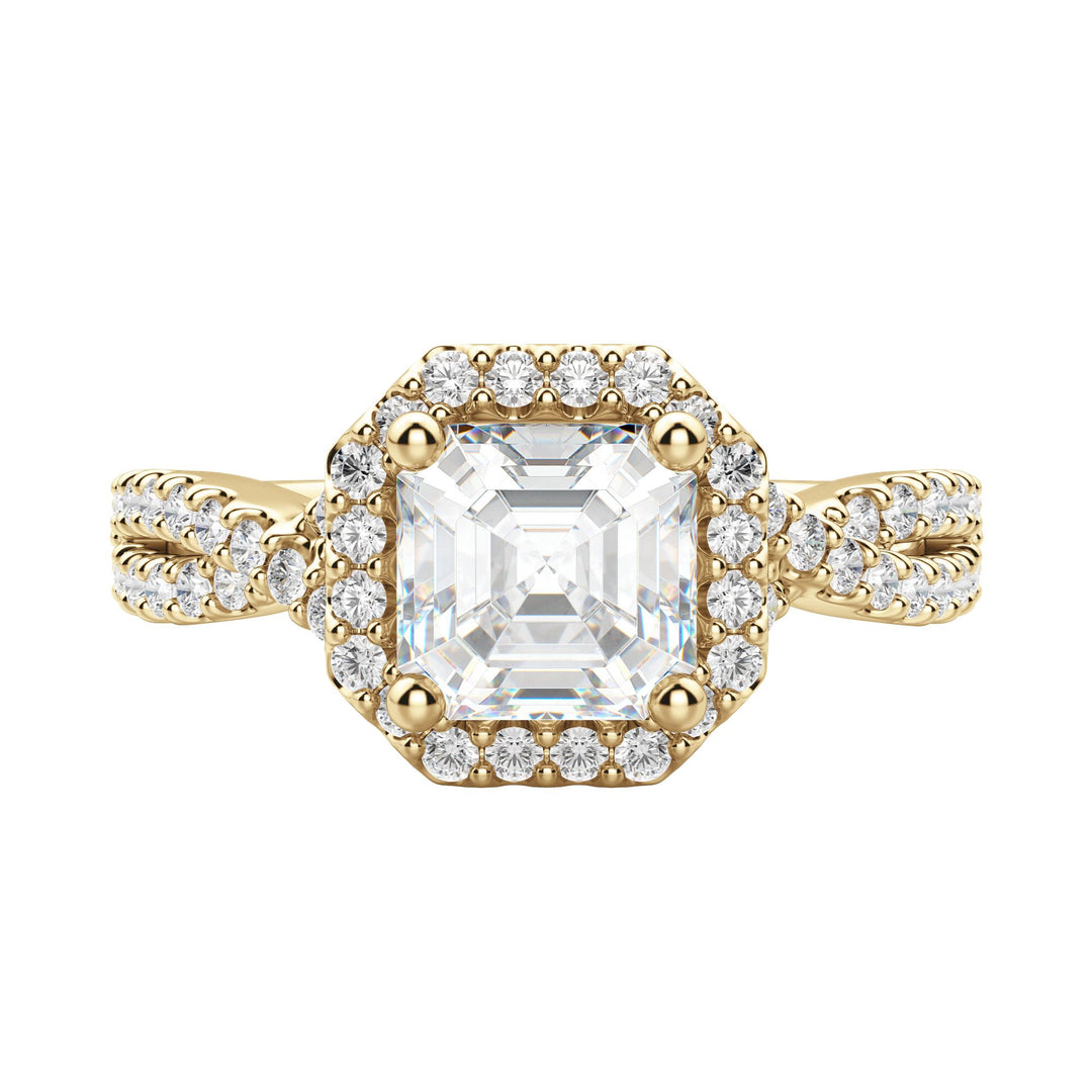 LUSH ASSCHER CUT MOISSANITE ENGAGEMENT RING