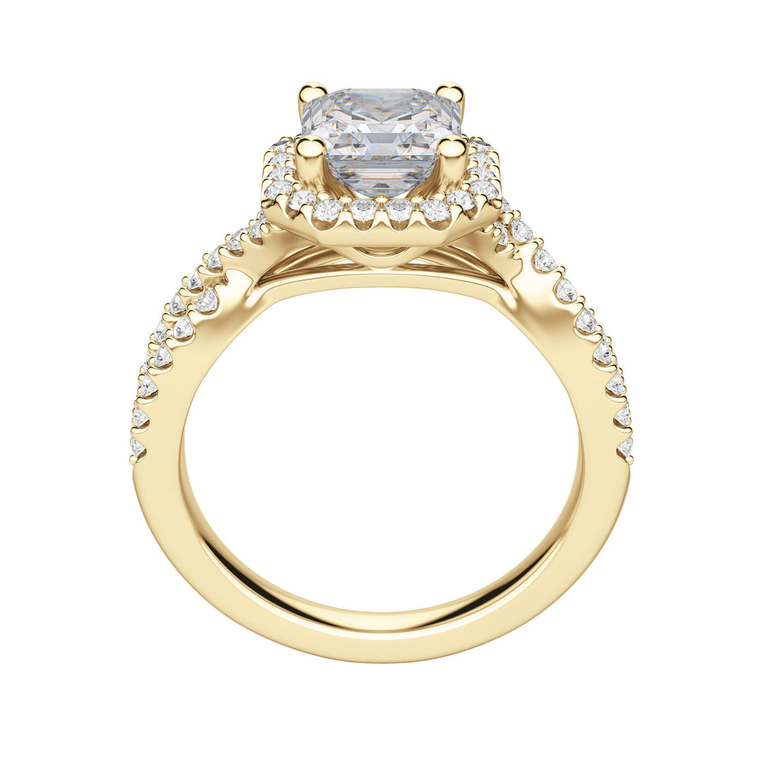 LUSH ASSCHER CUT MOISSANITE ENGAGEMENT RING