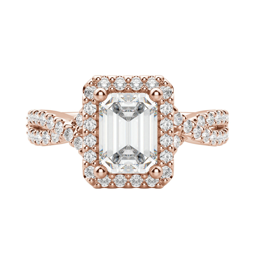 LUSH EMERALD CUT MOISSANITE ENGAGEMENT RING