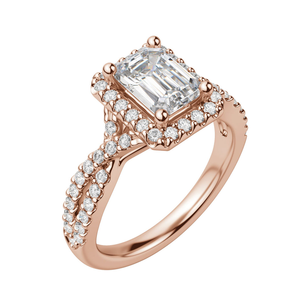 LUSH EMERALD CUT MOISSANITE ENGAGEMENT RING