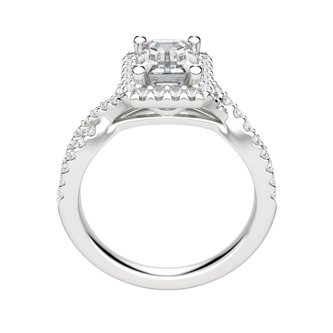 LUSH EMERALD CUT MOISSANITE ENGAGEMENT RING