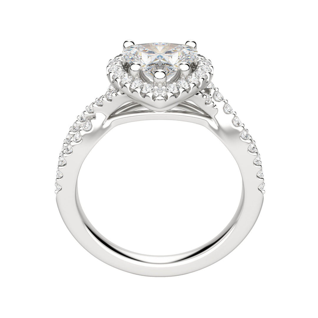 LUSH HEART CUT MOISSANITE ENGAGEMENT RING