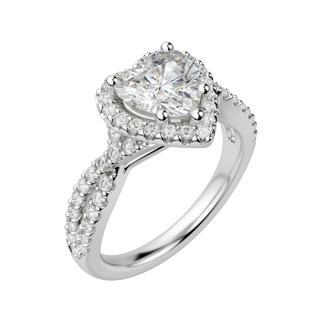 LUSH HEART CUT MOISSANITE ENGAGEMENT RING