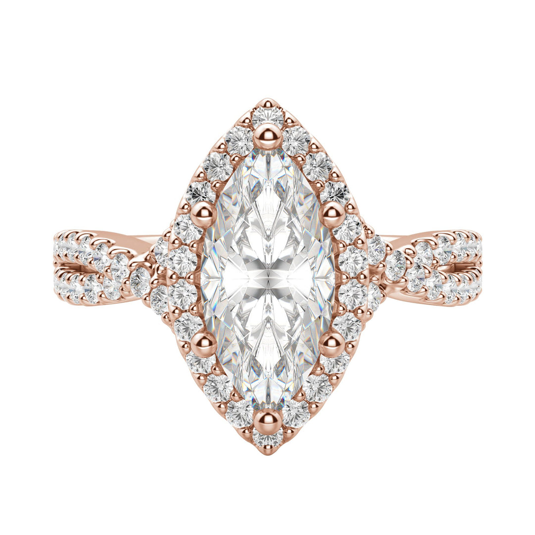 LUSH MARQUISE CUT MOISSANITE ENGAGEMENT RING