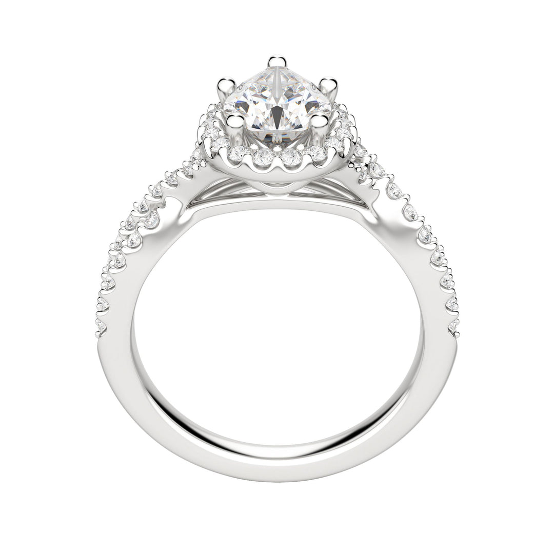 LUSH PEAR CUT MOISSANITE ENGAGEMENT RING