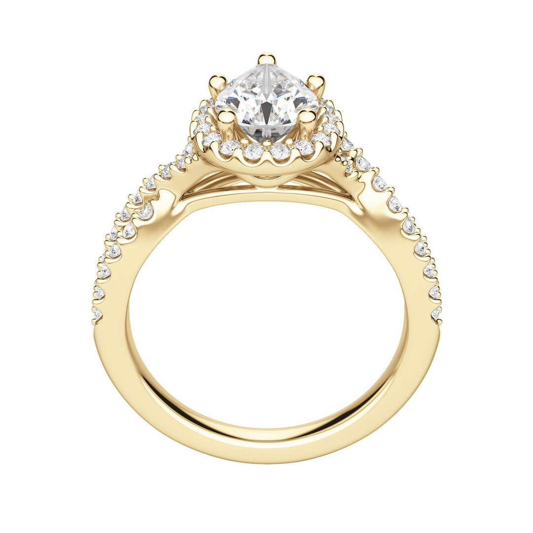 LUSH PEAR CUT MOISSANITE ENGAGEMENT RING