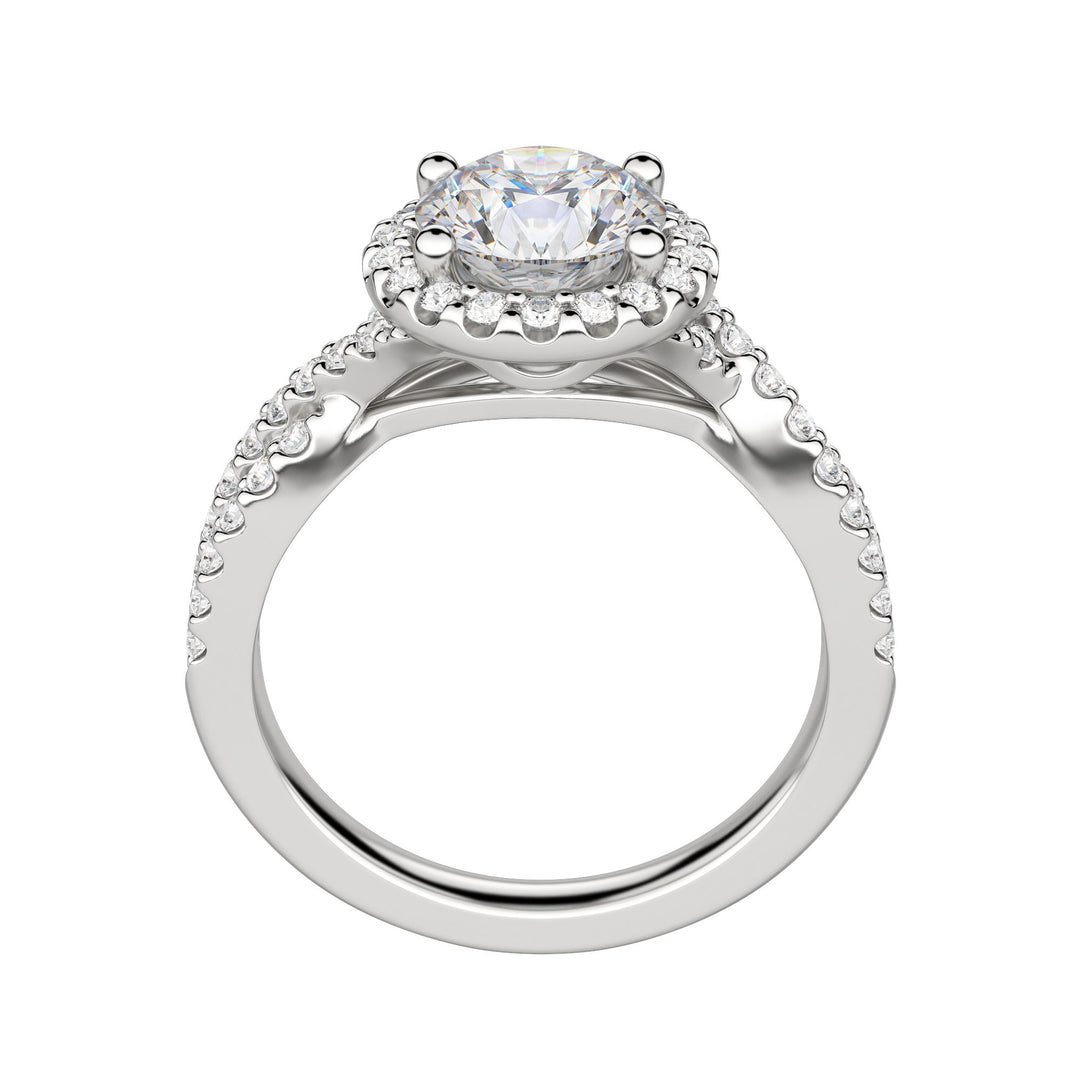 LUSH ROUND CUT MOISSANITE ENGAGEMENT RING