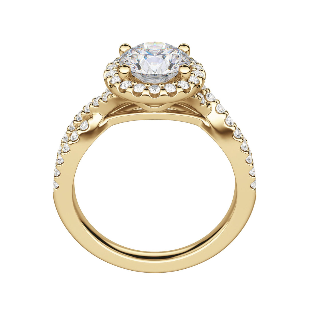 LUSH ROUND CUT MOISSANITE ENGAGEMENT RING