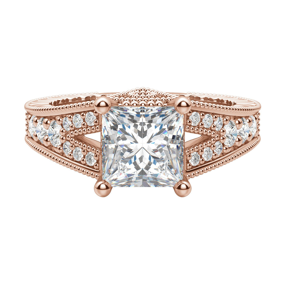 LUXE PRINCESS CUT MOISSANITE ENGAGEMENT RING