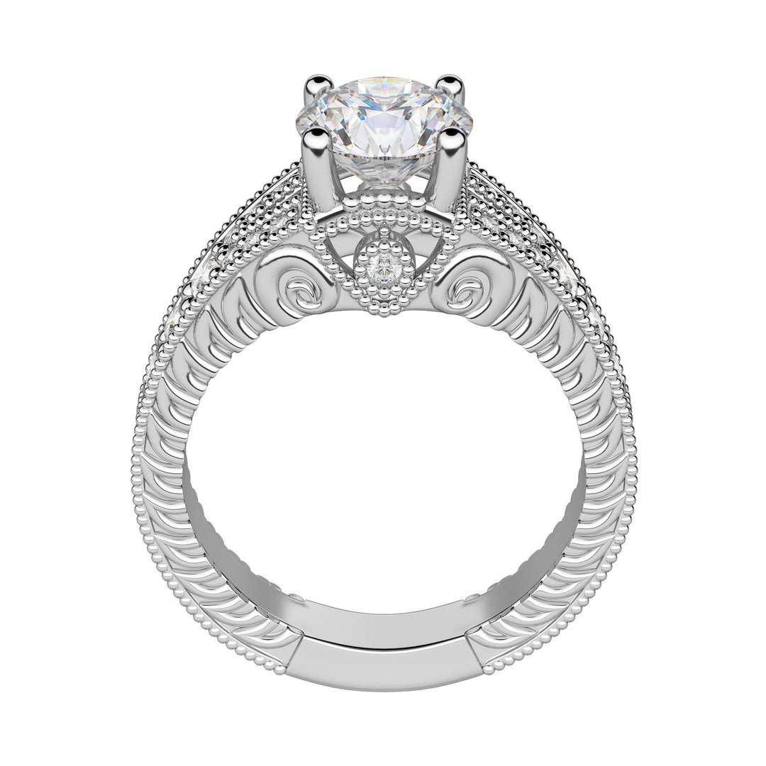 LUXE ROUND CUT MOISSANITE ENGAGEMENT RING