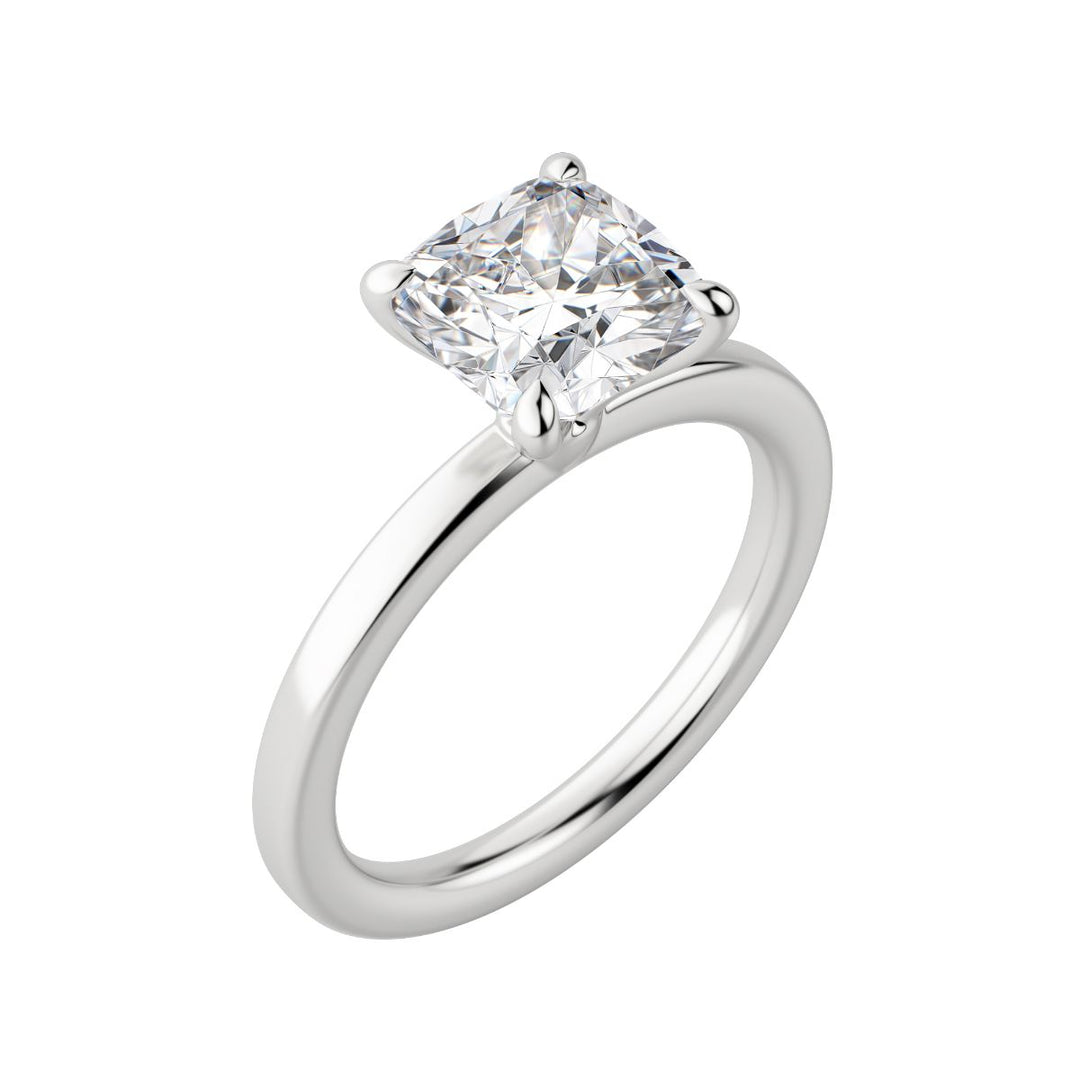 LYRE CLASSIC CUSHION CUT MOISSANITE ENGAGEMENT RING