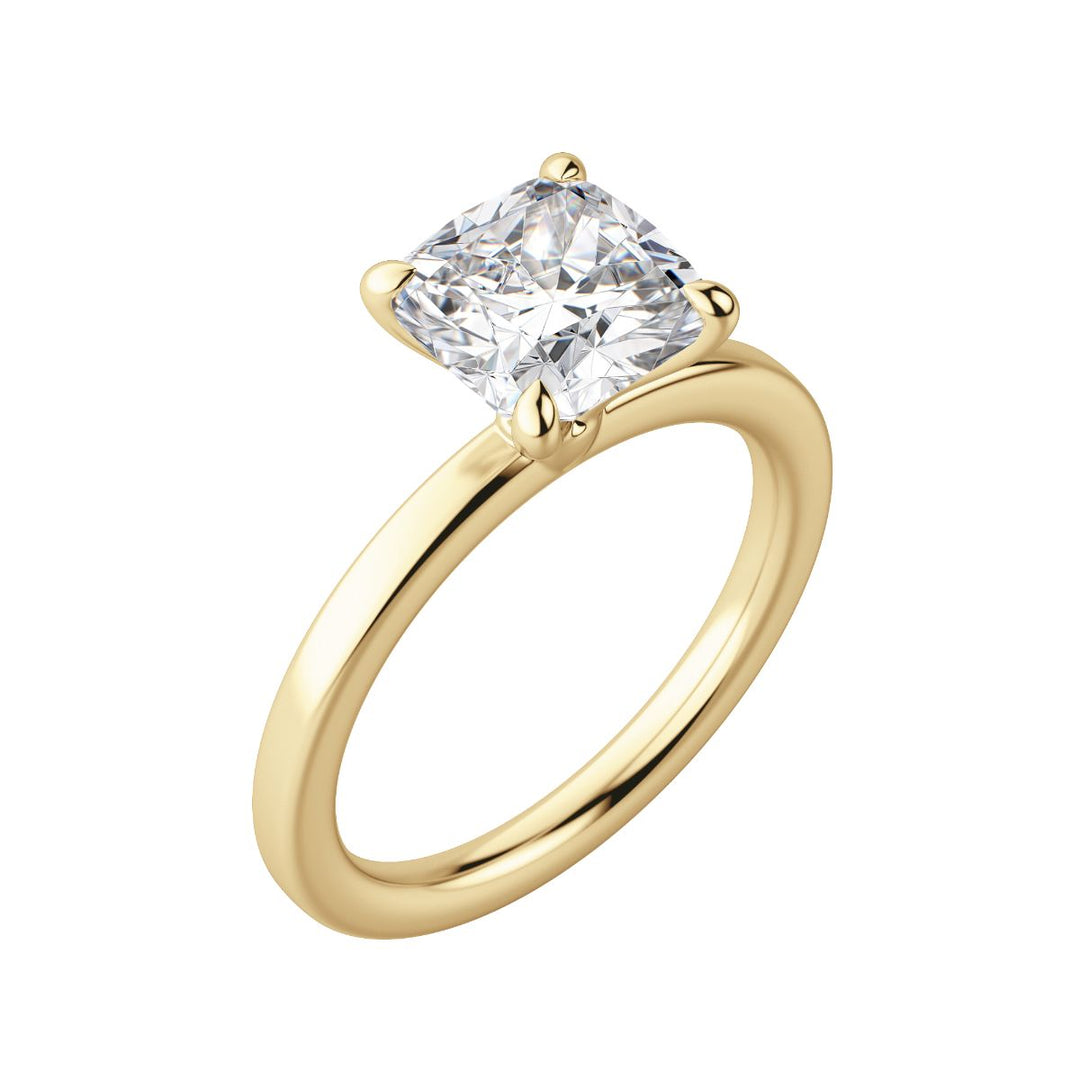 LYRE CLASSIC CUSHION CUT MOISSANITE ENGAGEMENT RING