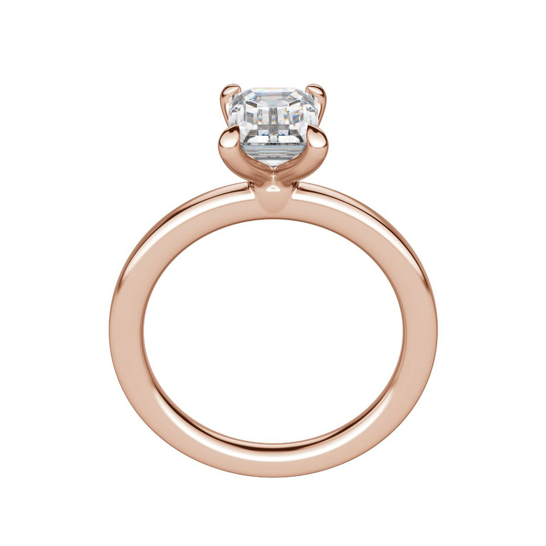 LYRE CLASSIC EMERALD CUT MOISSANITE ENGAGEMENT RING