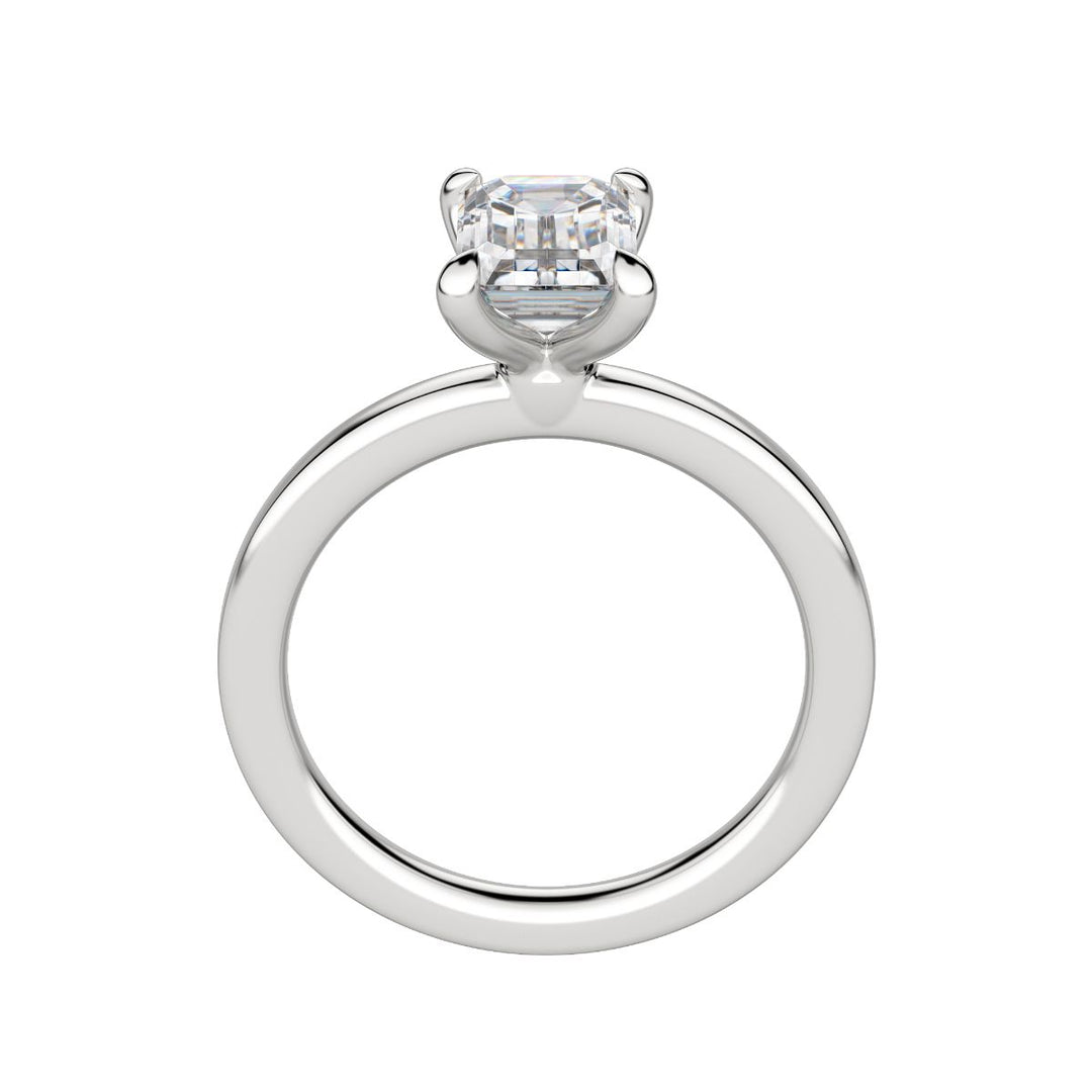 LYRE CLASSIC EMERALD CUT MOISSANITE ENGAGEMENT RING