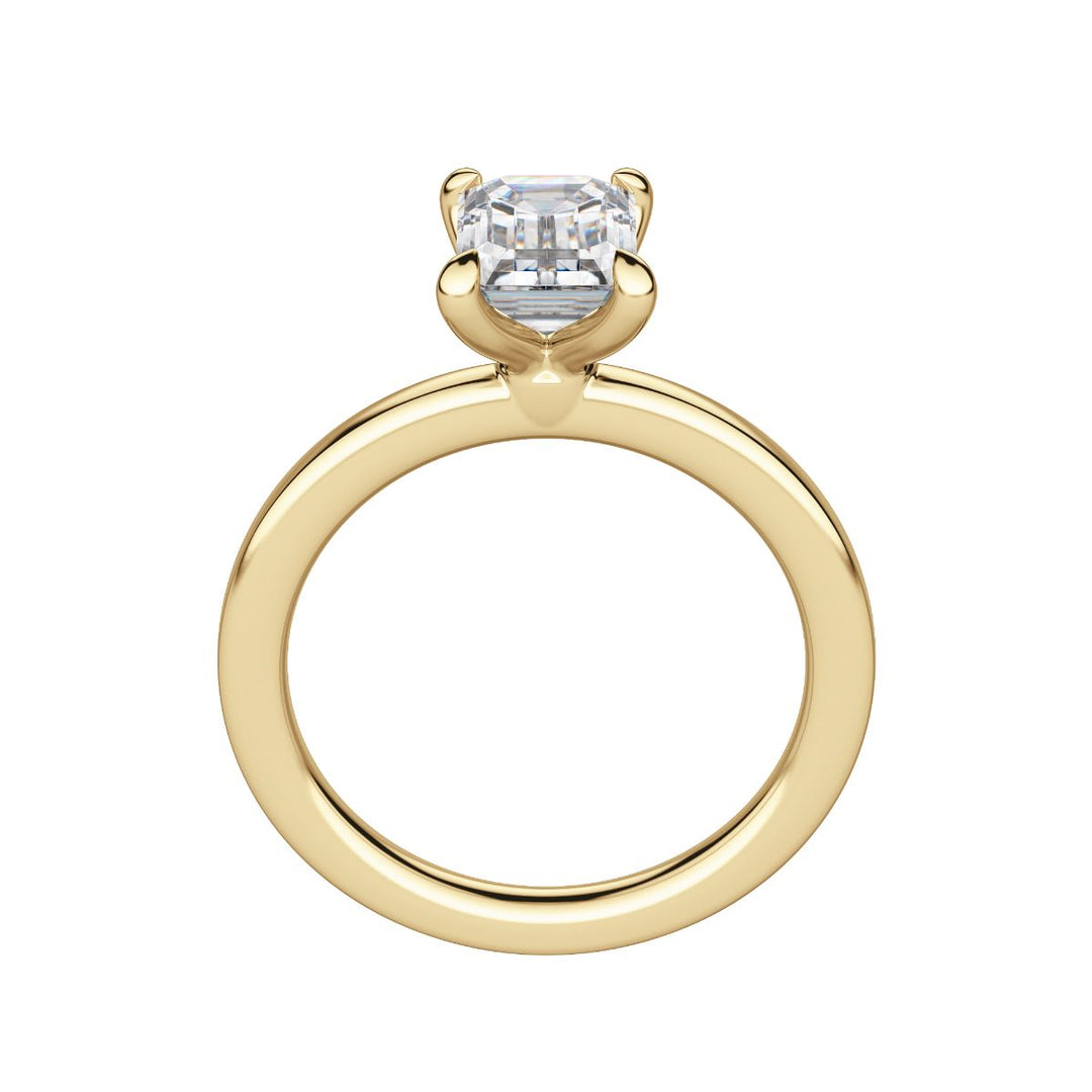 LYRE CLASSIC EMERALD CUT MOISSANITE ENGAGEMENT RING