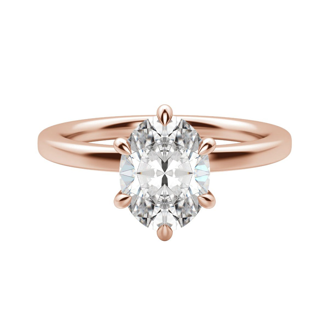 LYRE CLASSIC OVAL CUT MOISSANITE ENGAGEMENT RING