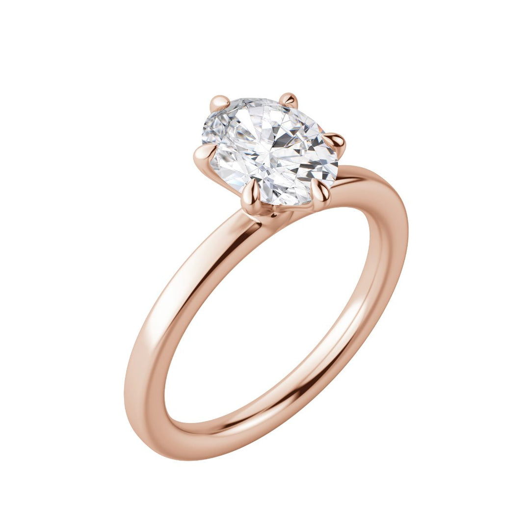 LYRE CLASSIC OVAL CUT MOISSANITE ENGAGEMENT RING