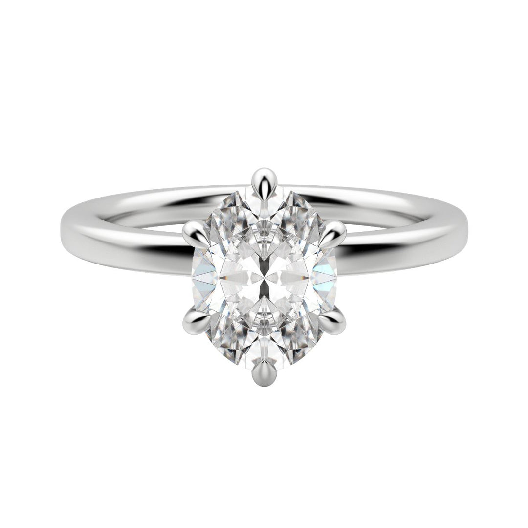 LYRE CLASSIC OVAL CUT MOISSANITE ENGAGEMENT RING