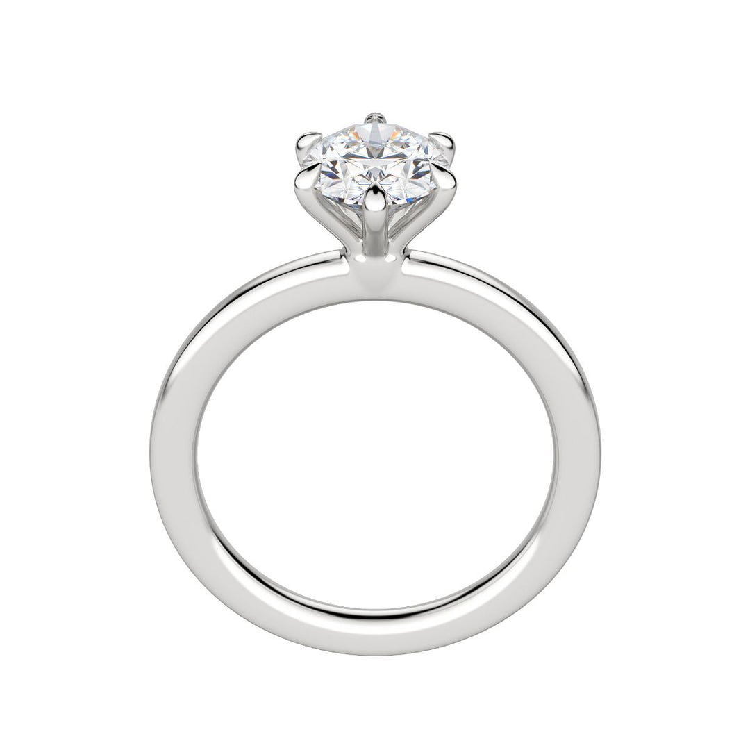 LYRE CLASSIC OVAL CUT MOISSANITE ENGAGEMENT RING