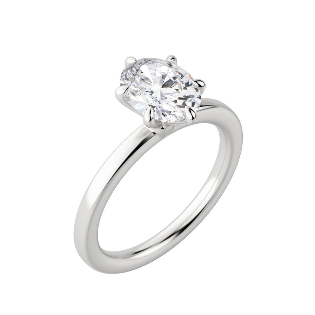 LYRE CLASSIC OVAL CUT MOISSANITE ENGAGEMENT RING