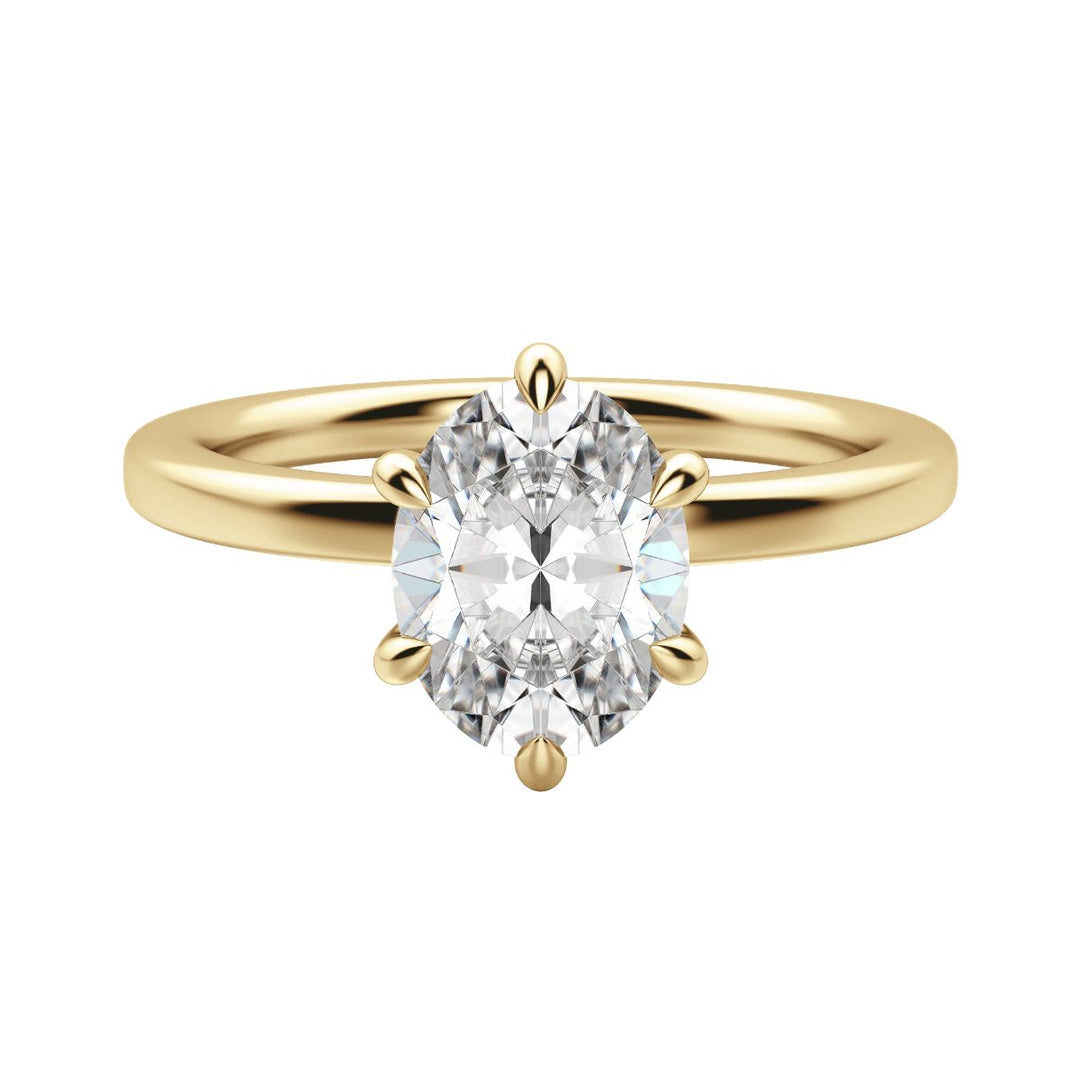 LYRE CLASSIC OVAL CUT MOISSANITE ENGAGEMENT RING