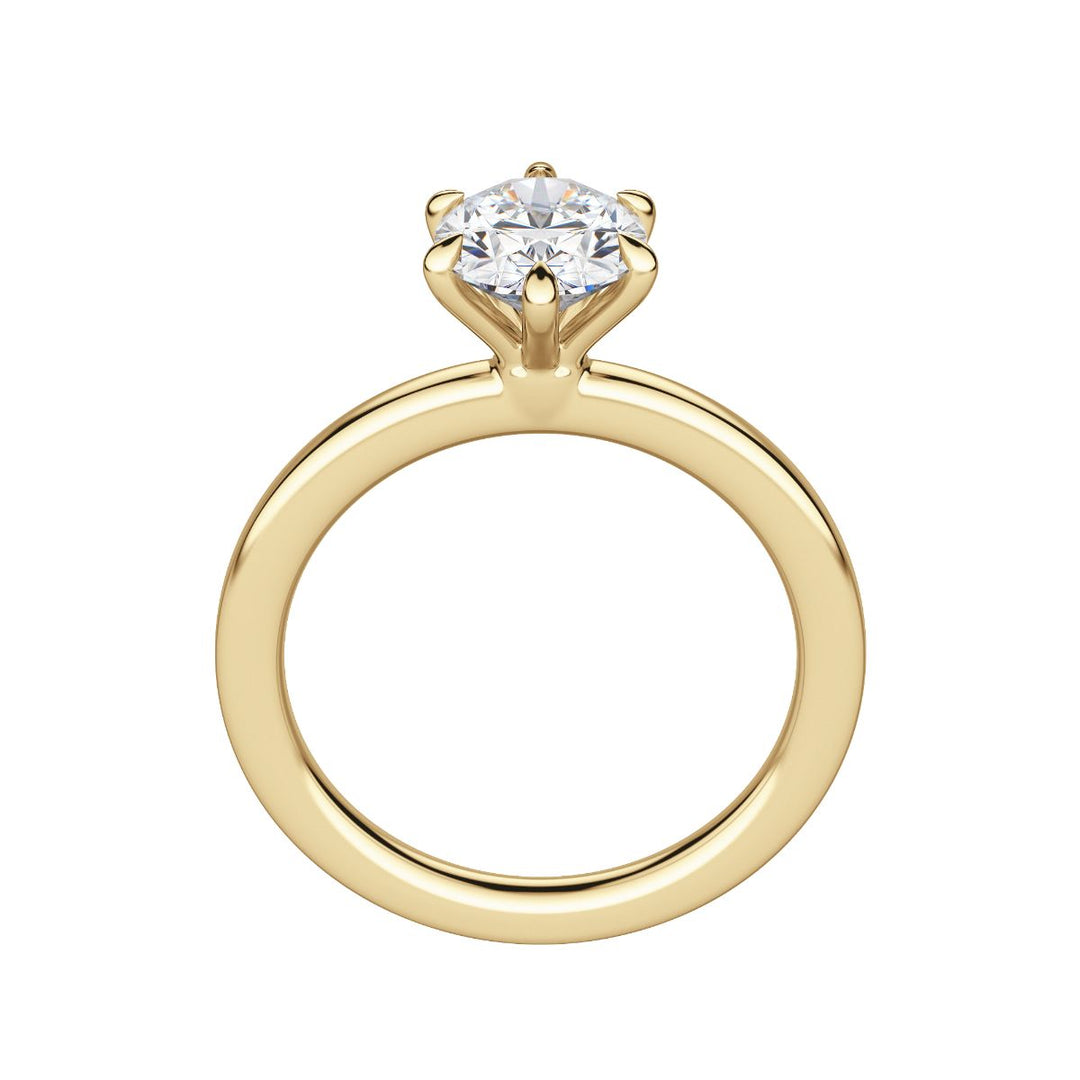 LYRE CLASSIC OVAL CUT MOISSANITE ENGAGEMENT RING