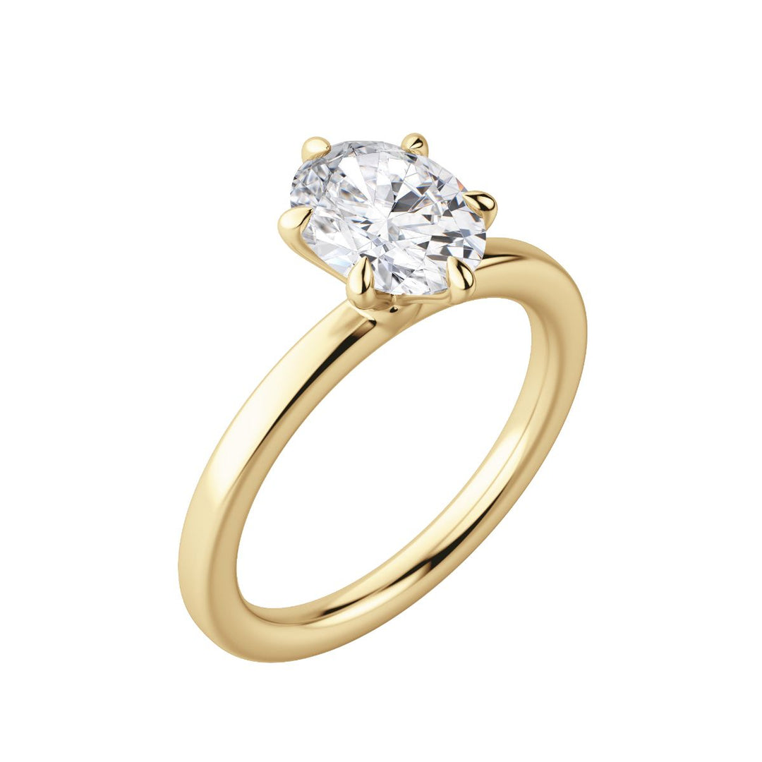 LYRE CLASSIC OVAL CUT MOISSANITE ENGAGEMENT RING