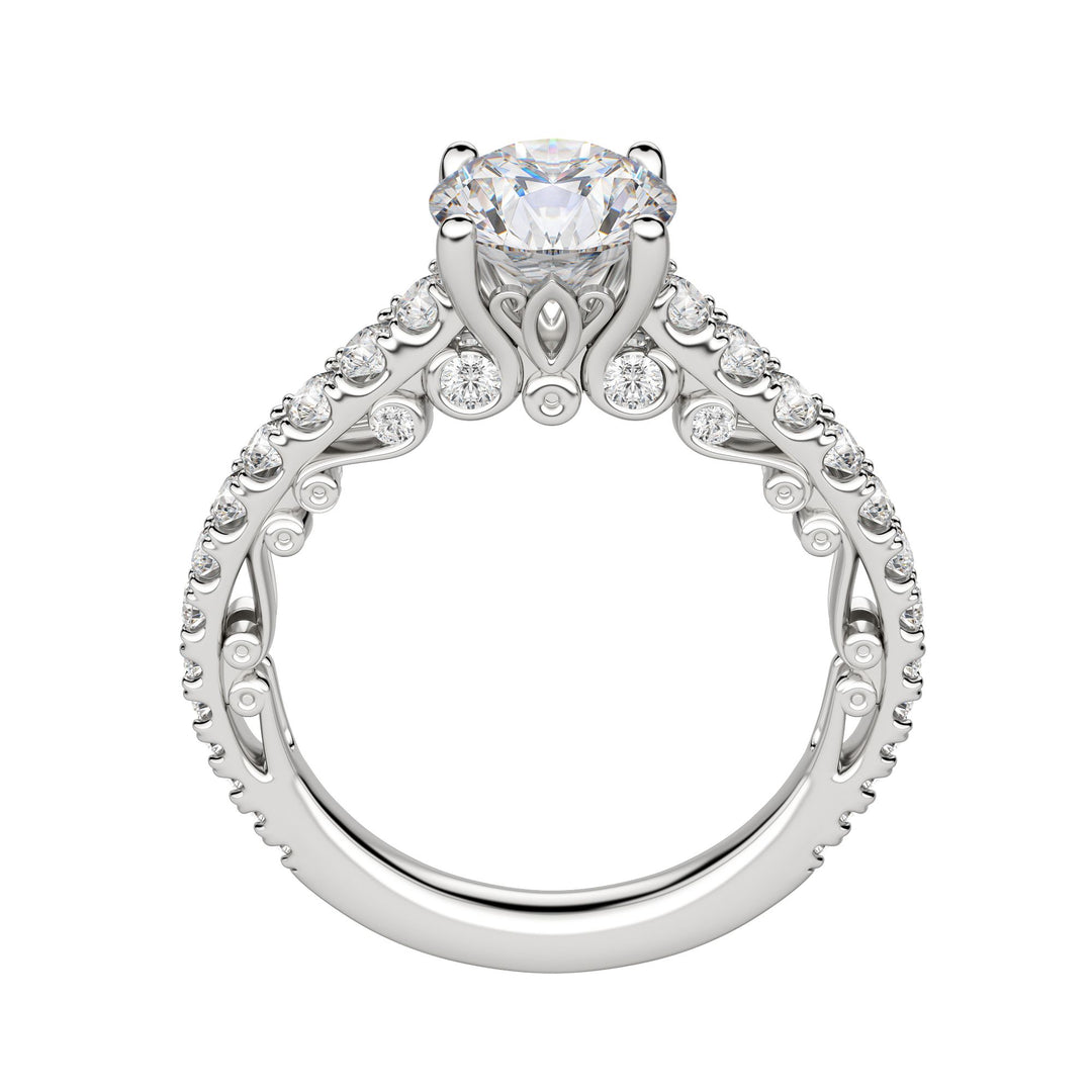 MAUD ROUND CUT MOISSANITE ENGAGEMENT RING