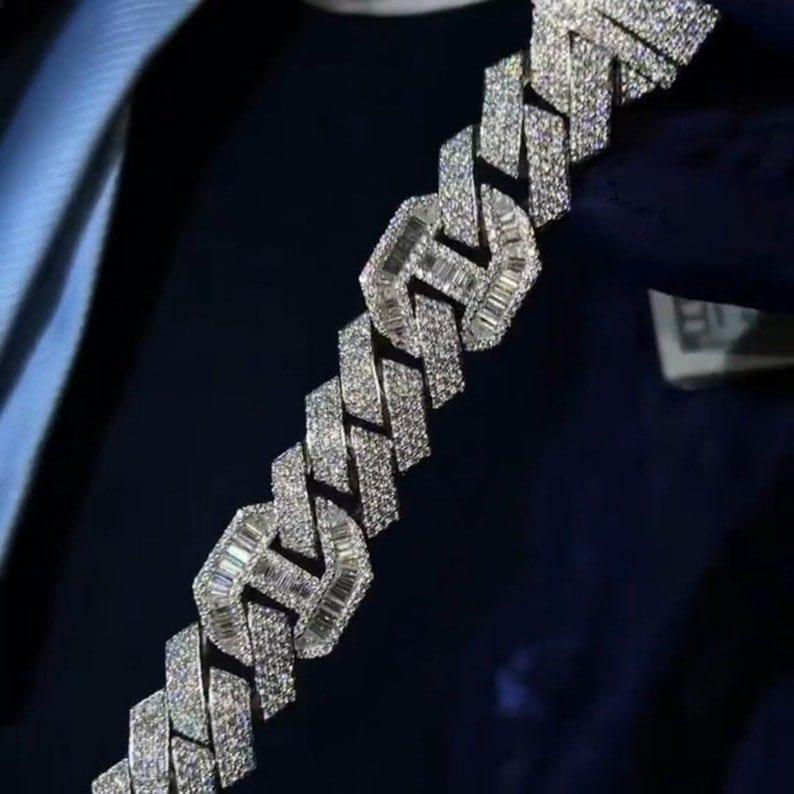 silver cuban link chain