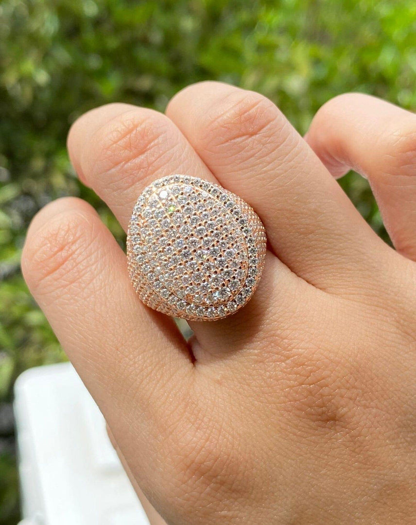 MOISSANITE FOR MEN’S ICED OUT WEDDING MICRO PAVE TWILIGHT BELLA CELEBRITY RING